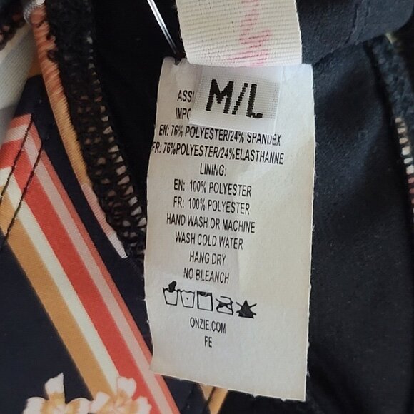 Free People Movement x Onzie Peek A Boo Racerback Sports Bra M/L Floral NWOT - Picture 3 of 6